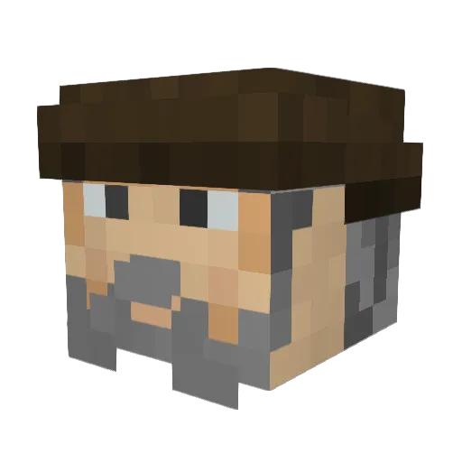 Mx_0788 Minecraft avatar head, 3D render