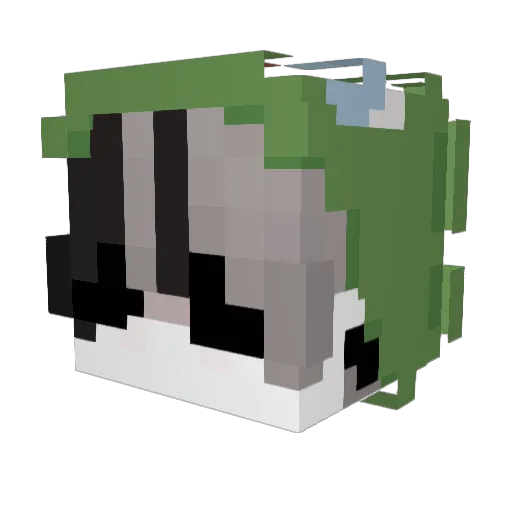 Mx_Blake Minecraft avatar head, 3D render
