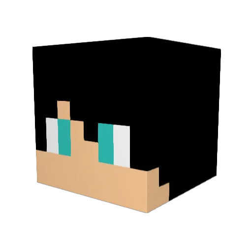 Mx_HD Minecraft avatar head, 3D render