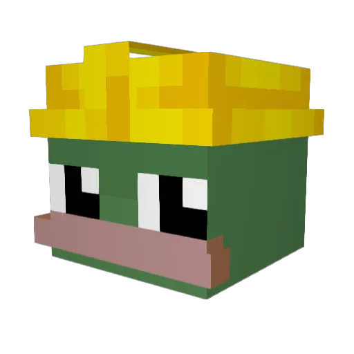 Mx_Lucry Minecraft avatar head, 3D render