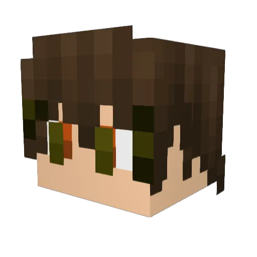 Mxbarz Minecraft avatar head, 3D render
