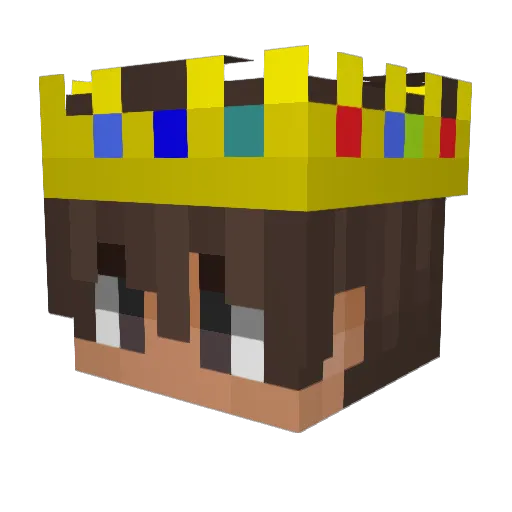 Mxcio Minecraft avatar head, 3D render