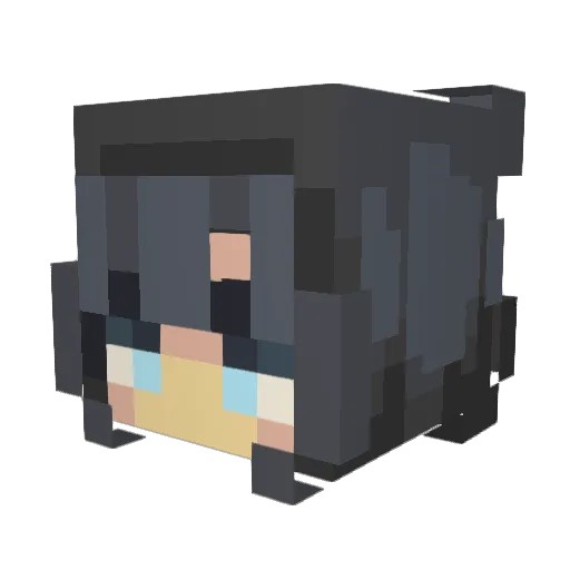 Mxdeline__ Minecraft avatar head, 3D render
