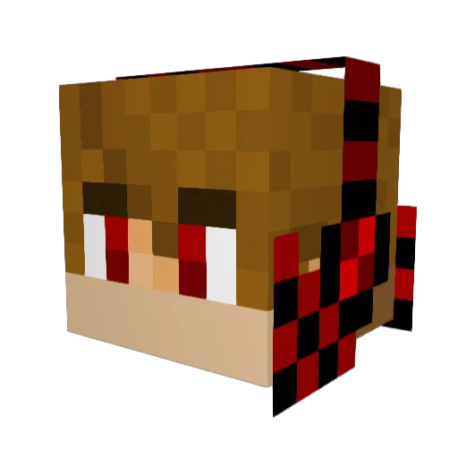 Mxflare Minecraft avatar head, 3D render