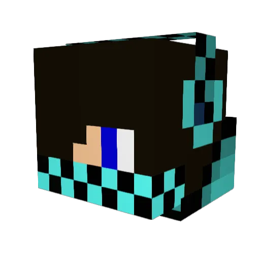 Mxgame Minecraft avatar head, 3D render