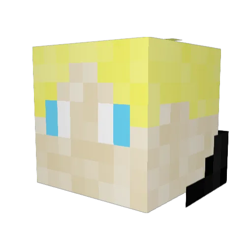 Mxi_W Minecraft avatar head, 3D render