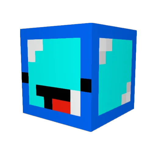Mxiaohei Minecraft avatar head, 3D render