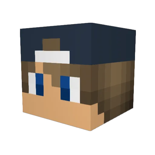 Mxican Minecraft avatar head, 3D render