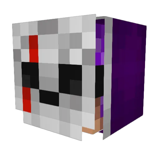 Mxiko Minecraft avatar head, 3D render