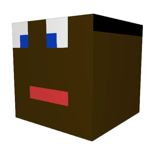 Mxkaaaaaaa Minecraft avatar head, 3D render