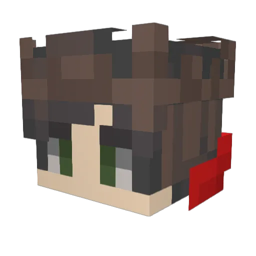 Mxle7 Minecraft avatar head, 3D render