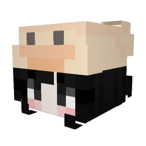 Mxlwng Minecraft avatar head, 3D render
