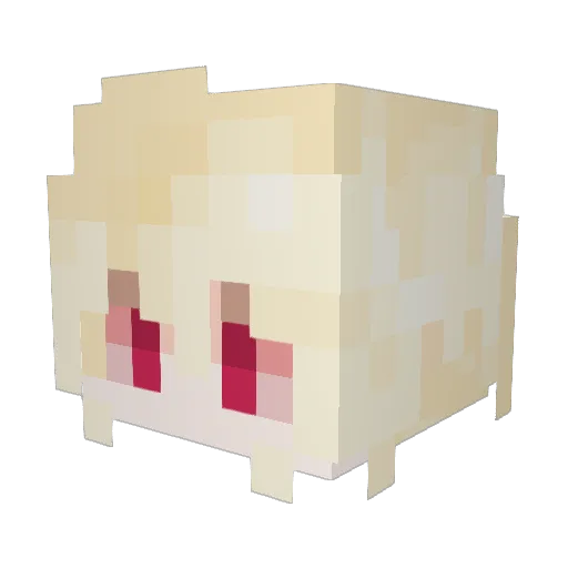 Mxmaxky Minecraft avatar head, 3D render