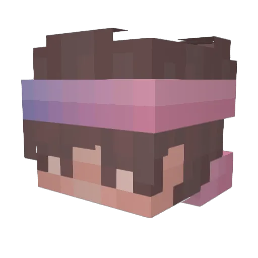 Mxnvikkk Minecraft avatar head, 3D render