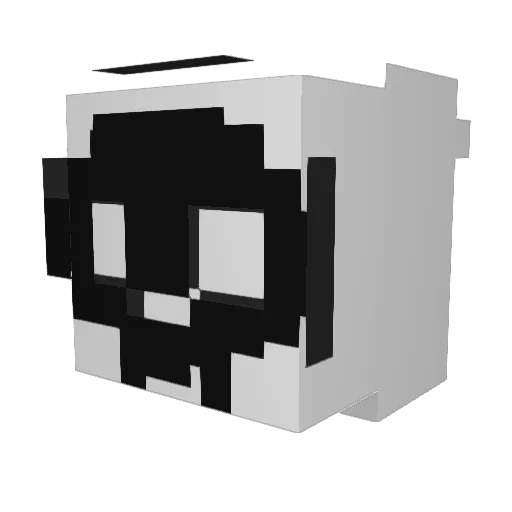 Mxnzz_ Minecraft avatar head, 3D render