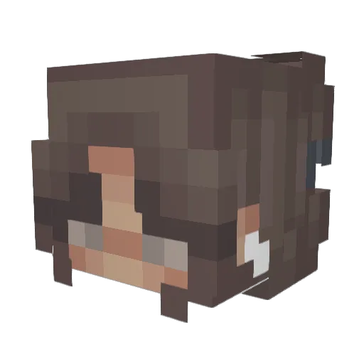 Mxoon Minecraft avatar head, 3D render
