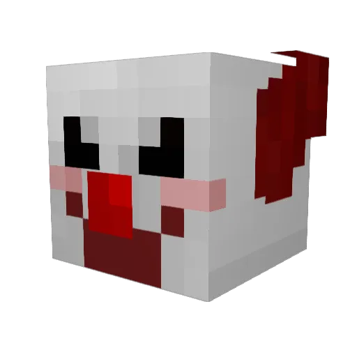 Mxrdery Minecraft avatar head, 3D render