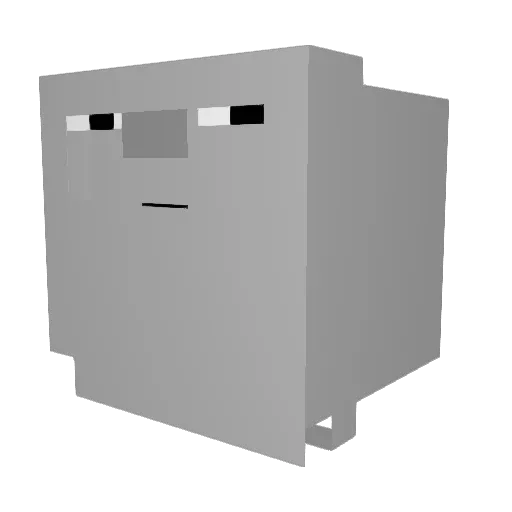 Mxrsa Minecraft avatar head, 3D render