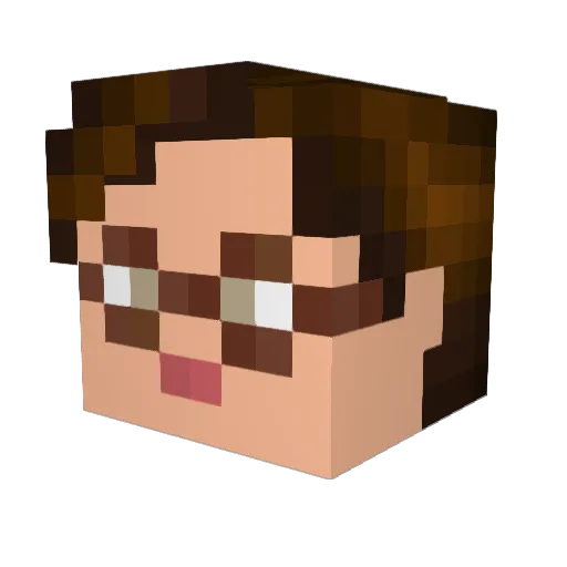 Mxrxel Minecraft avatar head, 3D render