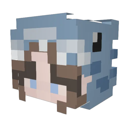 Mxryy974 Minecraft avatar head, 3D render