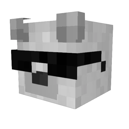 Mxsiek Minecraft avatar head, 3D render