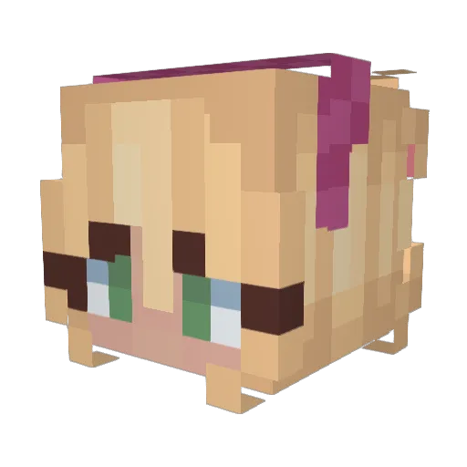 Mxtas Minecraft avatar head, 3D render
