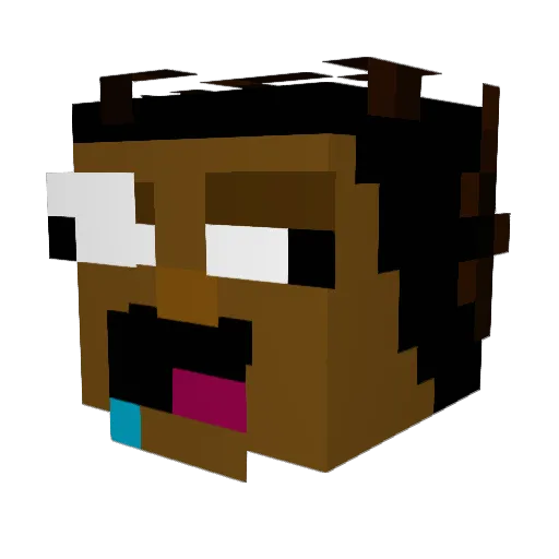 Mxth3au Minecraft avatar head, 3D render