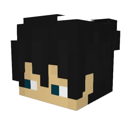 Mxvitz Minecraft avatar head, 3D render