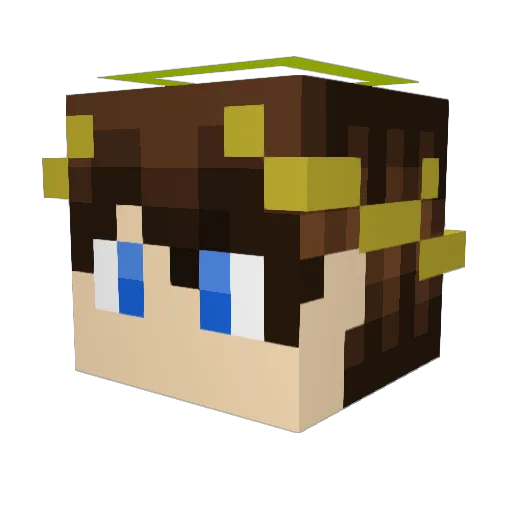 MxxHarrison Minecraft avatar head, 3D render