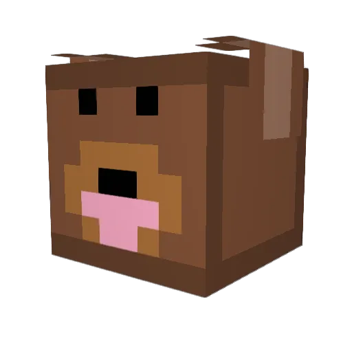 Mxxc Minecraft avatar head, 3D render