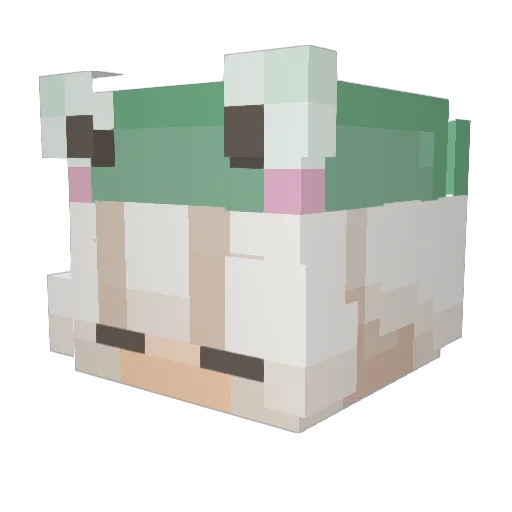 Mxxtrona Minecraft avatar head, 3D render