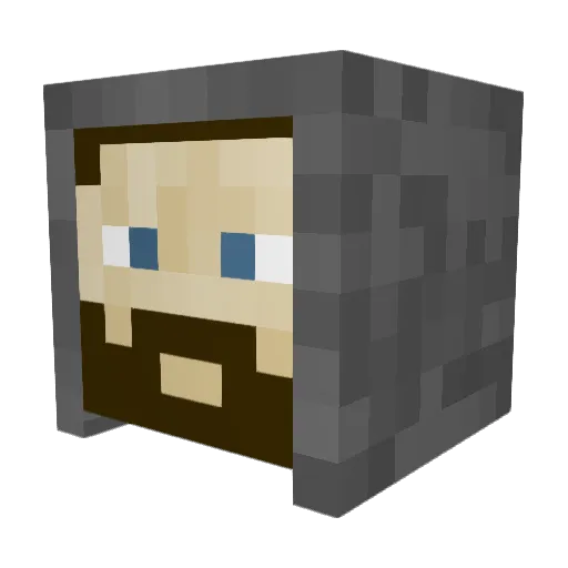 Mxxxmln Minecraft avatar head, 3D render