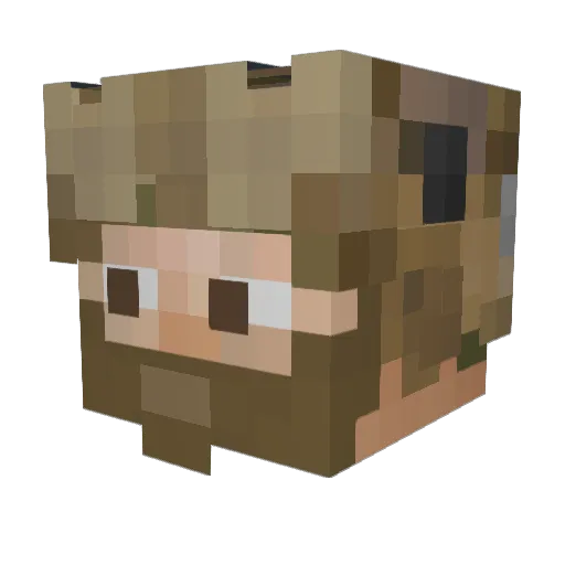 Mxysty Minecraft avatar head, 3D render