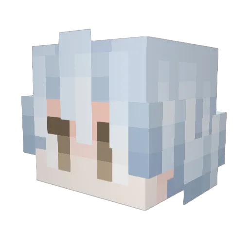 My138671 Minecraft avatar head, 3D render