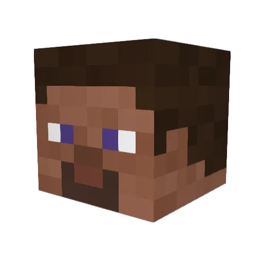 My4Blockheads Minecraft avatar head, 3D render