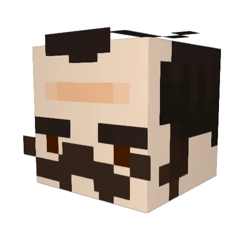 MyBadAlex Minecraft avatar head, 3D render
