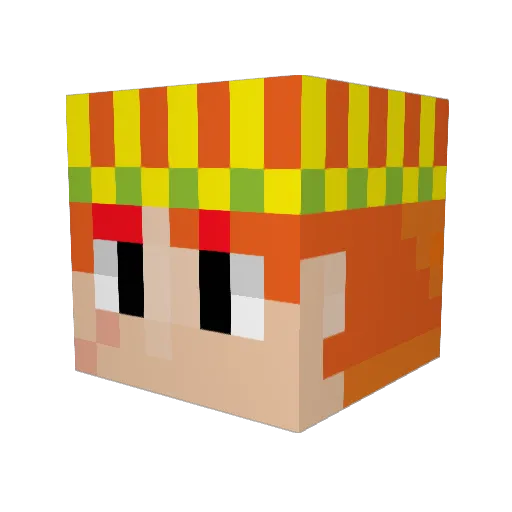 MyBasic Minecraft avatar head, 3D render