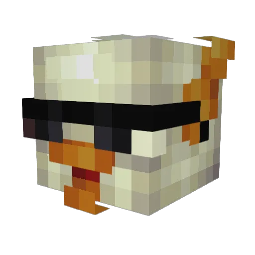 MyBigD Minecraft avatar head, 3D render
