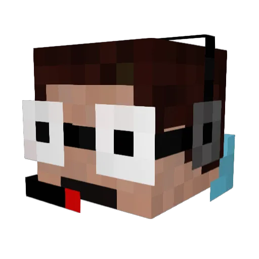 MyBigTartiflette Minecraft avatar head, 3D render