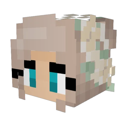 MyBlueMoon Minecraft avatar head, 3D render