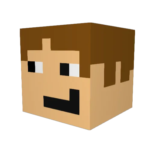 MyBroh Minecraft avatar head, 3D render
