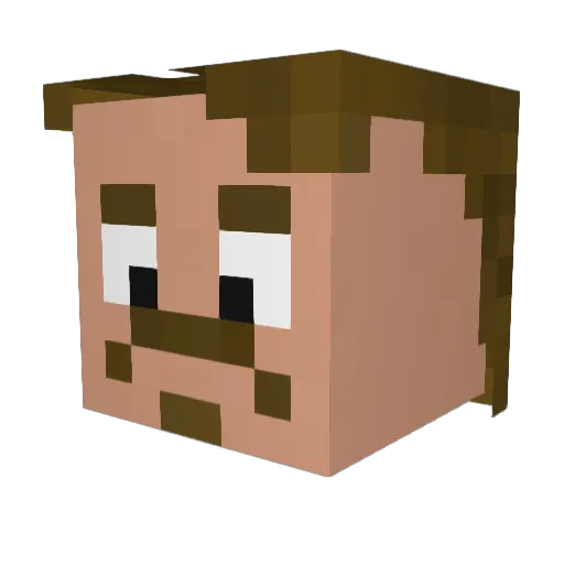 MyButt Minecraft avatar head, 3D render