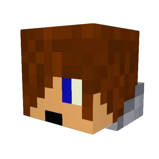MyCandyCrush Minecraft avatar head, 3D render
