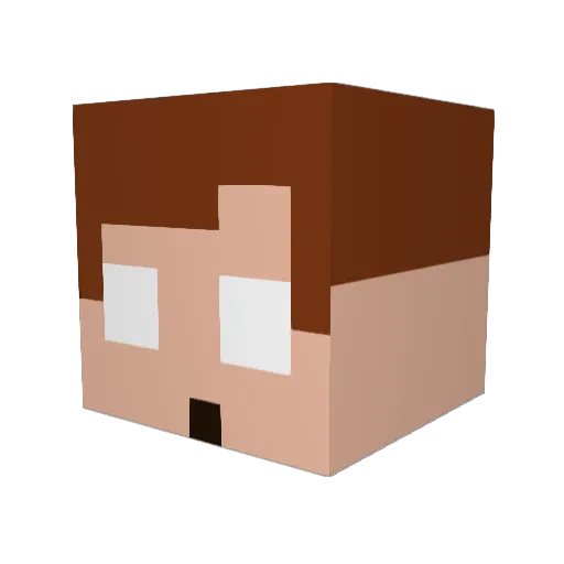 MyCheeksBeSweaty Minecraft avatar head, 3D render