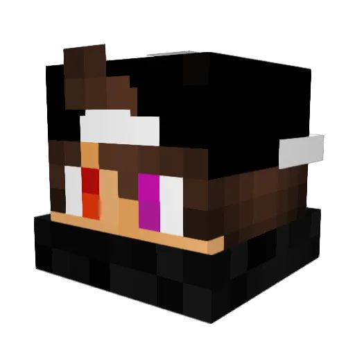 MyDjiCk Minecraft avatar head, 3D render