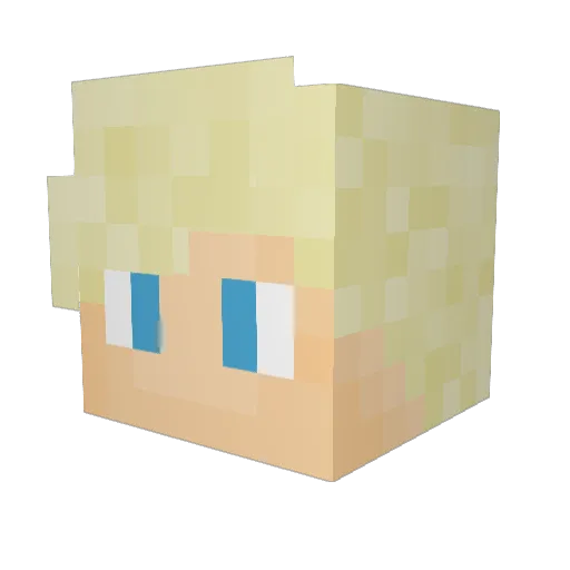 MyFootB Minecraft avatar head, 3D render