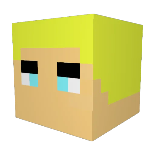 MyForHonor Minecraft avatar head, 3D render