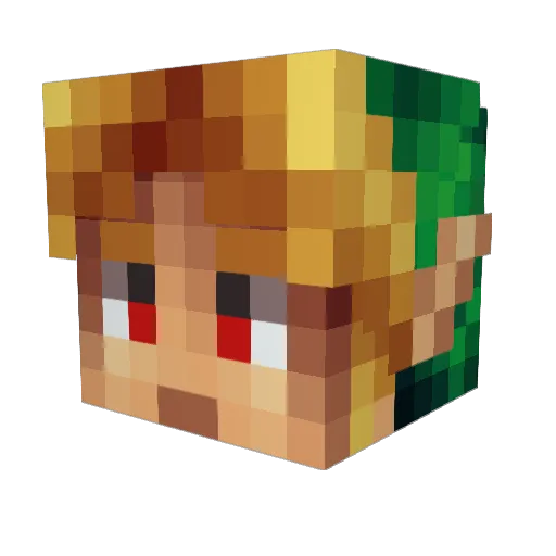 MyGirlfriend Minecraft avatar head, 3D render