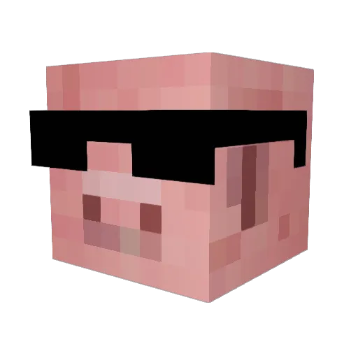 MyGoooo Minecraft avatar head, 3D render