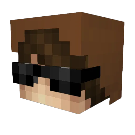 MyJitterIsBest Minecraft avatar head, 3D render